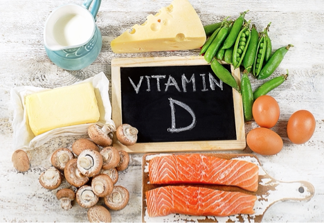 image showing foods that contribute to vitamin D