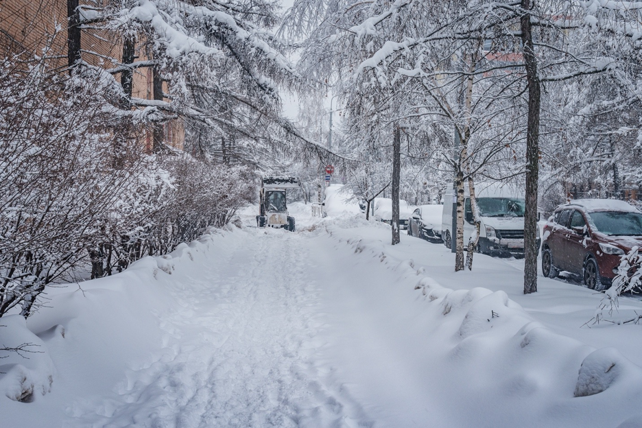 Winter snowy street